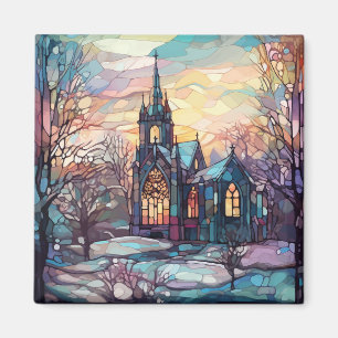 Glazen in lood kerkmagneet magneet