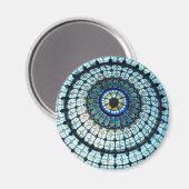 Glazen in lood koepel magneet (Voorkant / Achterkant)