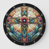 Glazen in lood kruis Grote Klok (Voorkant)