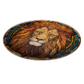 Glazen in lood leeuwensnijplank snijplank (Hoek)