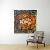 Glazen in lood leeuwenwandtapijt wandkleed (In Situ (horizontaal))