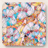 Glazen in lood overvallen bier onderzetter (Voorkant)