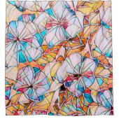 Glazen in lood overvallen douchegordijn (Voorkant)