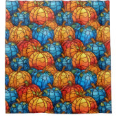 Glazen in lood pompoenveld douchegordijn (Voorkant)