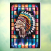 Glazen in lood raam met achtergrondverlichting met raamsticker (Vel 3)