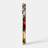 Glazen in lood raam met pompoenen iPhone 15 case (Linkerkant)