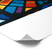 Glazen in lood raam Resurreced Cross Art Poster (Hoek)