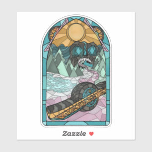 Glazen in lood sticker