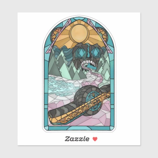 Glazen in lood sticker (Vel)