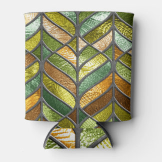 Glazen in lood textuur: kleurrijke 3D-elegantie. Blikjeskoeler