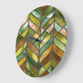 Glazen in lood textuur: kleurrijke 3D-elegantie. Grote Klok (Hoek)