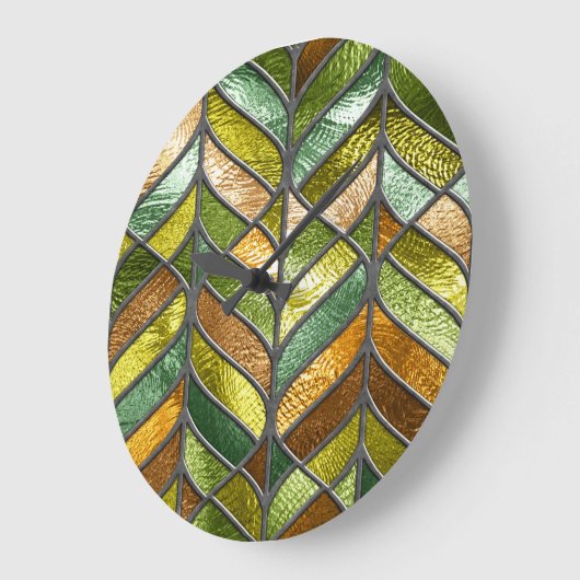 Glazen in lood textuur: kleurrijke 3D-elegantie. Grote Klok (Hoek)