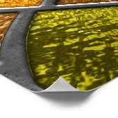 Glazen in lood textuur: kleurrijke 3D-elegantie. Poster (Hoek)