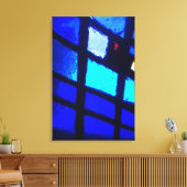 Glazen in lood vensterpaneel ingepakte canvasillus canvas afdruk (Insitu (Woonkamer))