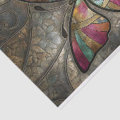 Glazen in lood vlinderontkoppeling tissuepapier (Detail)