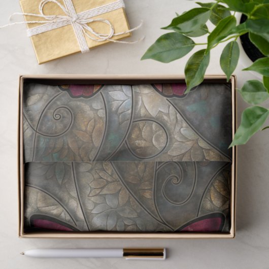 Glazen in lood vlinderontkoppeling tissuepapier (Geschenk)