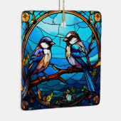 Glazen in lood vogels keramisch ornament (Rechts)