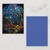 Glazen in lood vogels notitiekaartje (Voorkant / Achterkant)