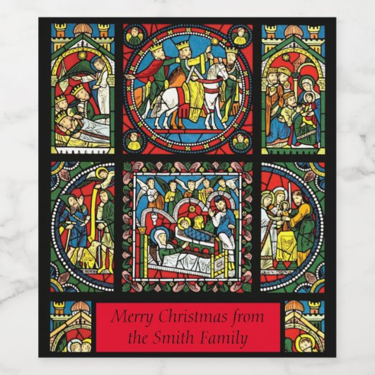 Glazen in lood wijnetiket wijn etiket (Enkel label)