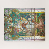 Glazen in lood wilde eenden legpuzzel (Horizontaal)