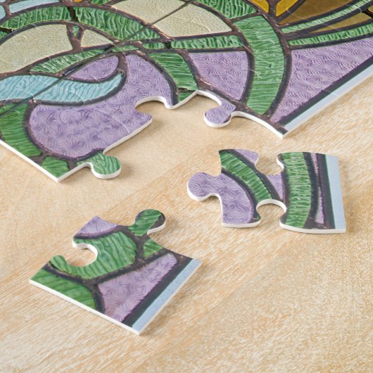 Glazen in lood wilde eenden legpuzzel (Zijkant)