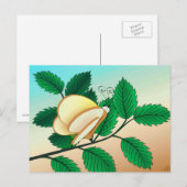 Glazen insecten bekijken - Brood en vlinder Briefkaart (Voorkant / Achterkant)