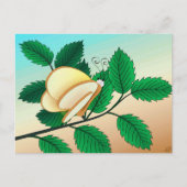 Glazen insecten bekijken - Brood en vlinder Briefkaart (Voorkant)