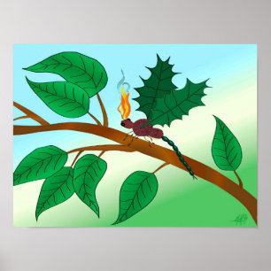 Glazen insecten bekijken - Snapdragon-Fly Poster