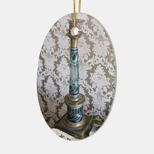  glazen kaarthouder keramisch ornament (Links)