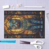 Glazen kat tissuepapier (Craft)