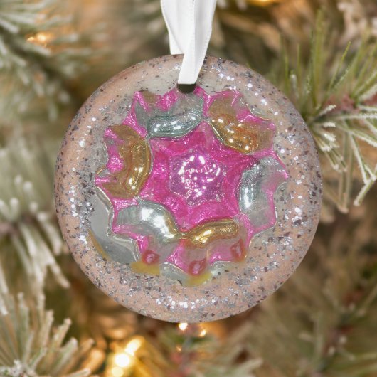  glazen kerstbal roze Antieke juweel Ornament (Boom)