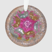  glazen kerstbal roze Antieke juweel Ornament (voorkant)