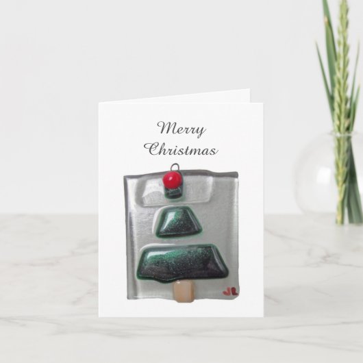 Glazen kerstboomkaart kaart (Voorkant)
