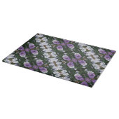 Glazen keuken snijplank - Lavendel Mallows #2 (Hoek)