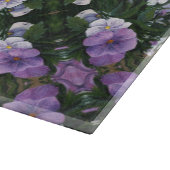 Glazen keuken snijplank - Lavendel Mallows #2 (Hoek)