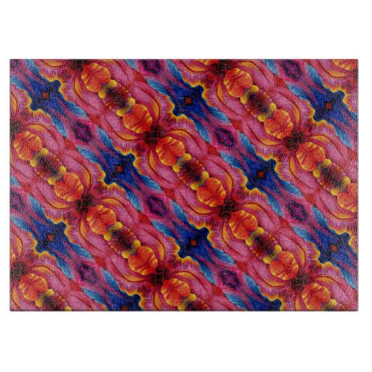 Glazen keuken snijplank - Tulp Abstract (Voorkant)