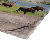 Glazen keuken snijplank - Yellowstone Bizon (Hoek)