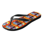 glazen kleurige kralen "open" teenslippers (Schuin)