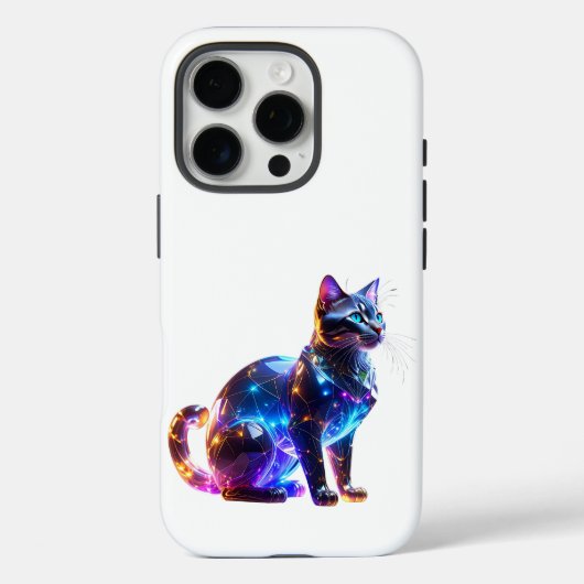 Glazen Kleurrijke Kat Case-Mate iPhone Case (Achterkant)