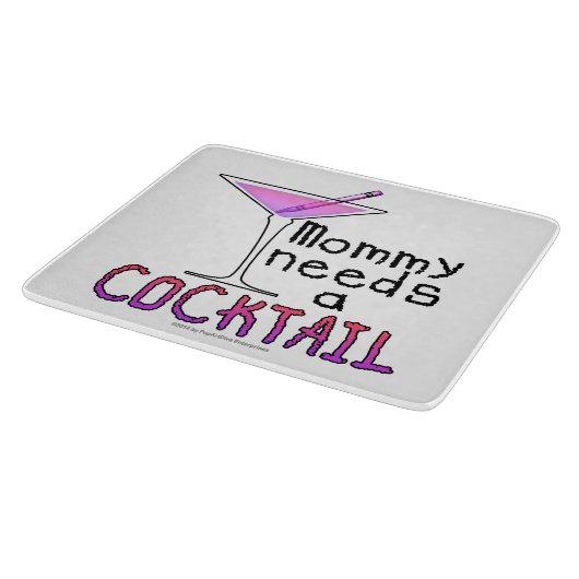 GLAZEN KNELEN - Mama heeft een COCKTAIL nodig! Snijplank (Hoek)