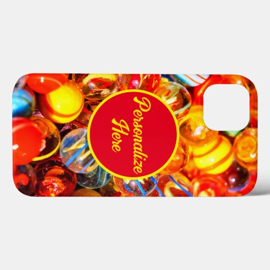 Glazen knikkers kleurrijke nostalgisch Case-Mate iPhone case (Achterkant (horizontaal))