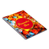 Glazen knikkers kleurrijke  nostalgisch notitieboek (Rechterzijde)