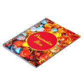 Glazen knikkers kleurrijke  nostalgisch notitieboek (Linkerzijde)