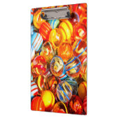 Glazen knikkers kleurrijke old school rood geel bl klembord (Links)