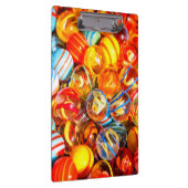 Glazen knikkers kleurrijke old school rood geel bl klembord (Rechts)