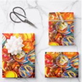 Glazen knikkers  old school kleurrijk inpakpapier vel