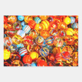 Glazen knikkers  old school kleurrijk inpakpapier vel (Voorkant)