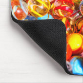 Glazen knikkers old school kleurrijk muismat (Hoek)