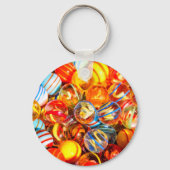 Glazen knikkers old school kleurrijk sleutelhanger (Achterkant)