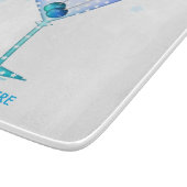 GLAZEN KNOPPEN, BLAUW MARTINI-ONTWERP SNIJPLANK (Hoek)